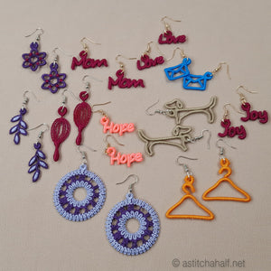 Super Variety Freestanding Lace Earrings Combo - a-stitch-a-half