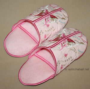 Slippers Papillon - a-stitch-a-half