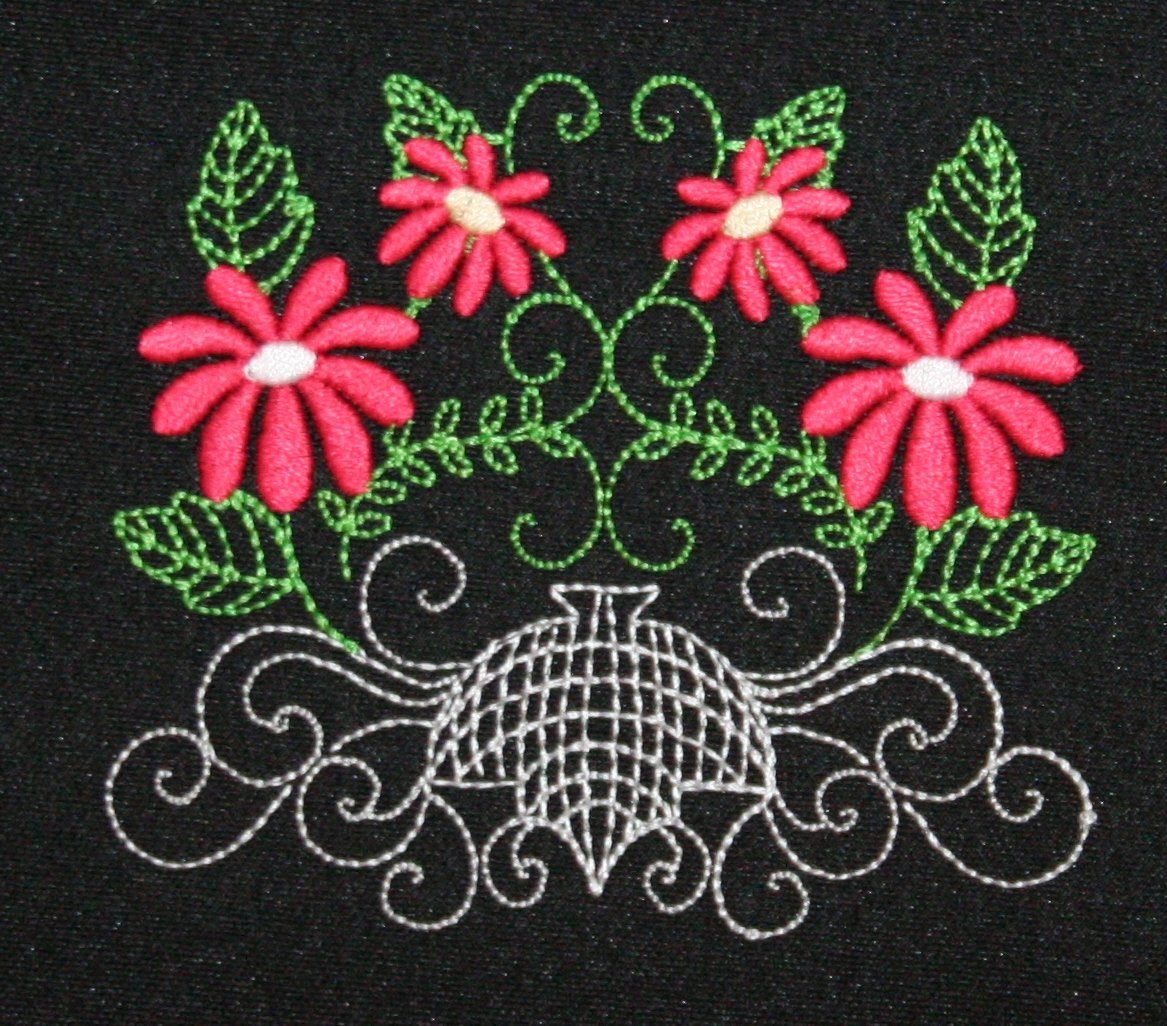 Whimsical Daisies Combo - a-stitch-a-half