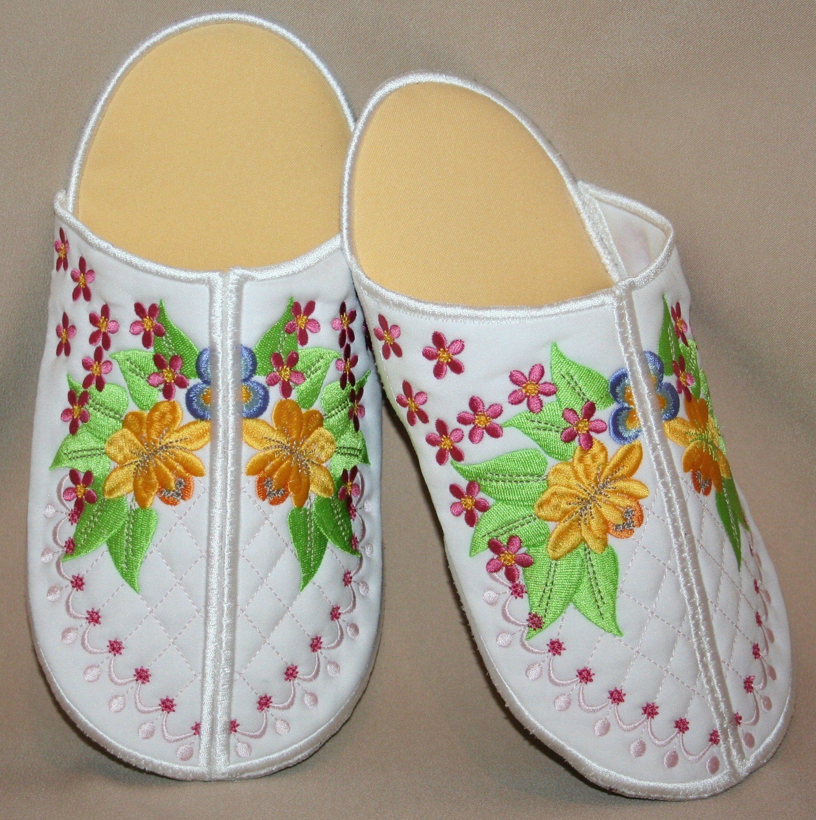 Touch of Spring Slippers - aStitch aHalf