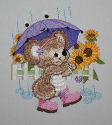 Fuzzy Emma in Spring - aStitch aHalf