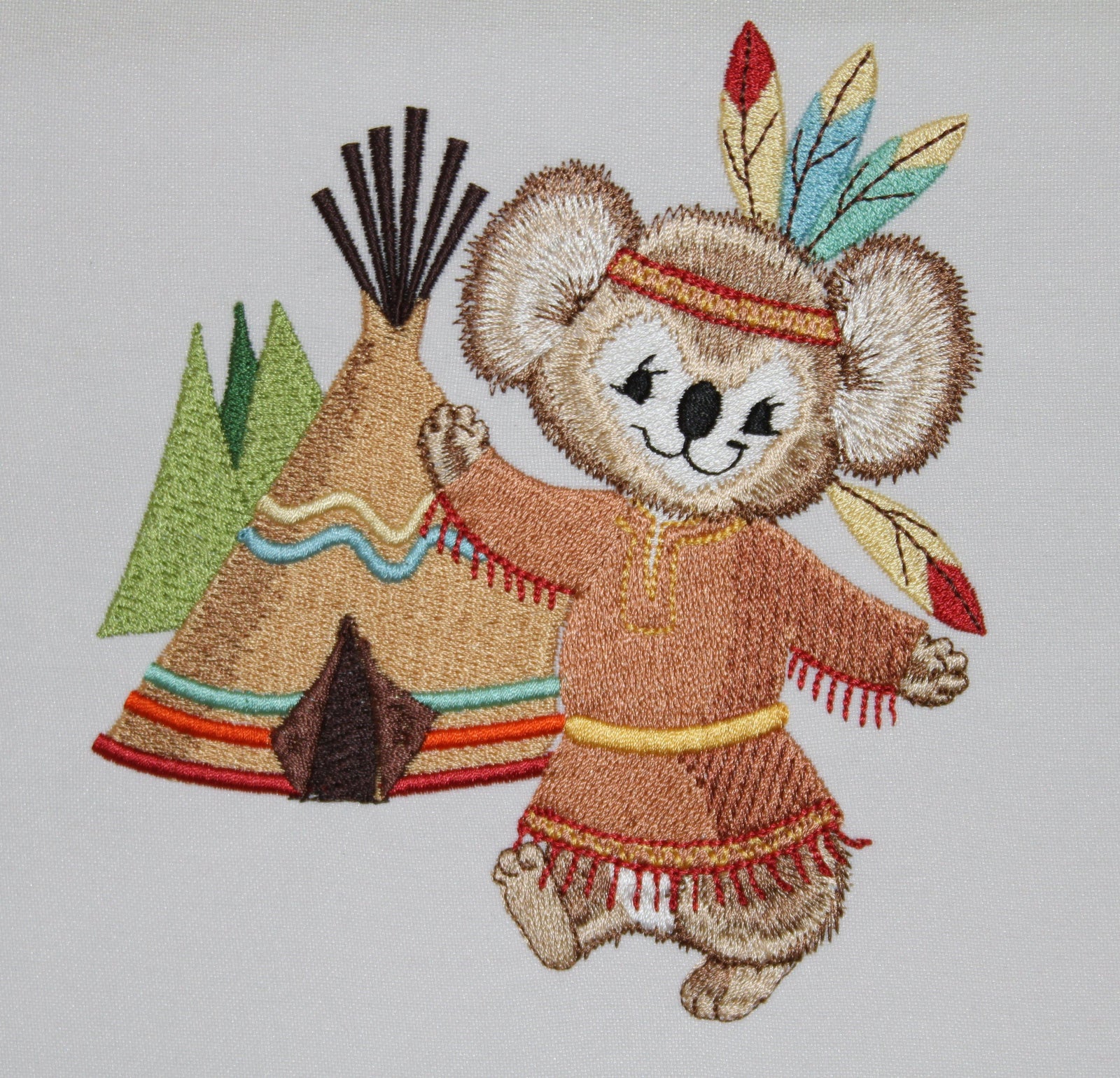 Native American Fuzzy Kocuhuntas - aStitch aHalf