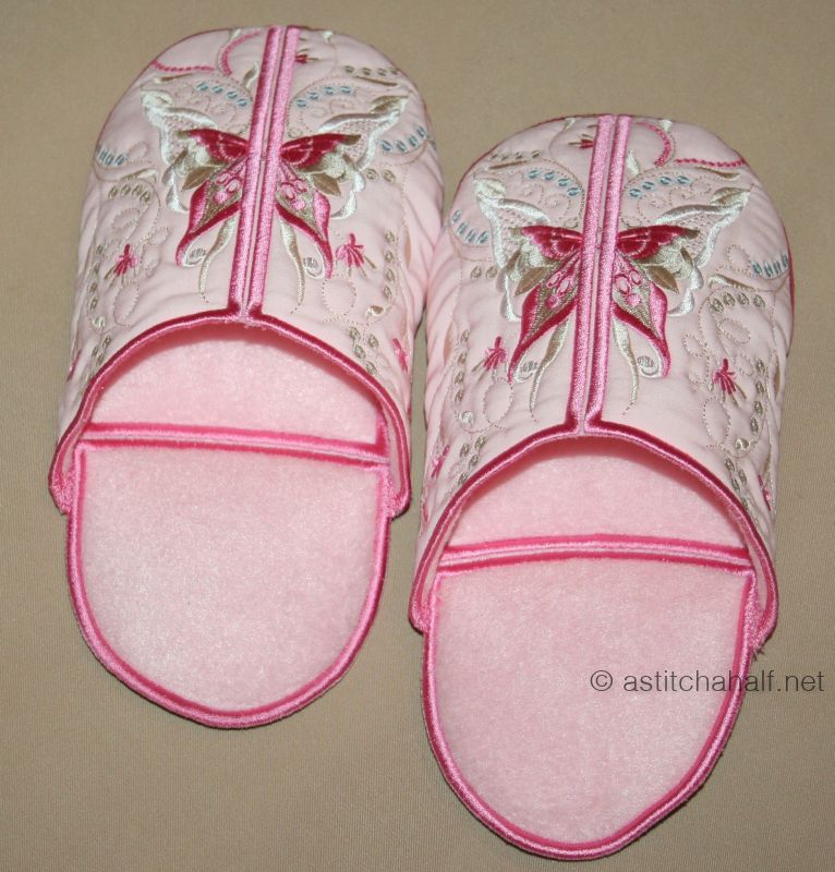 Slippers Papillon - a-stitch-a-half