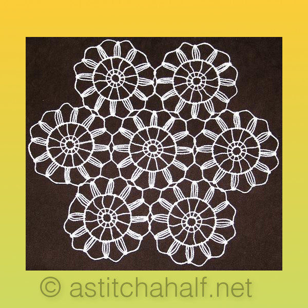 Cascading Crochet Doily 08 - a-stitch-a-half
