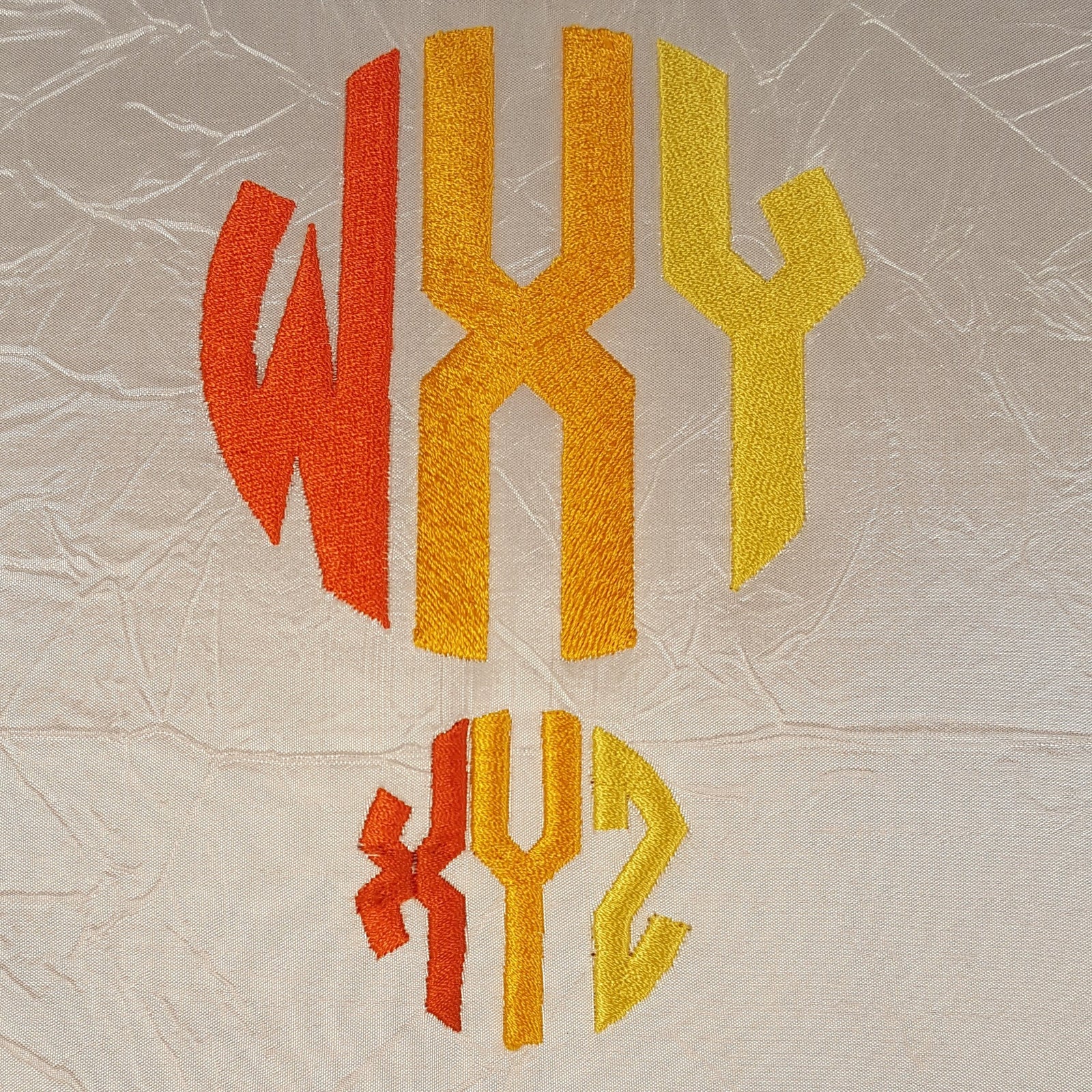 Circle Monogram Letters WXYZ - aStitch aHalf