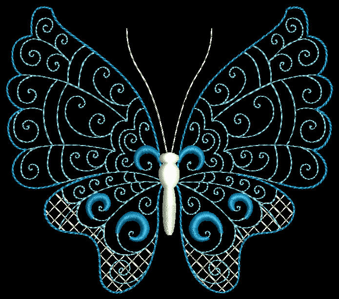 Winter Butterflies - a-stitch-a-half