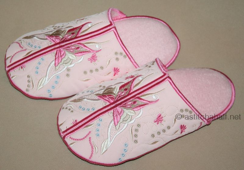 Slippers Papillon - a-stitch-a-half