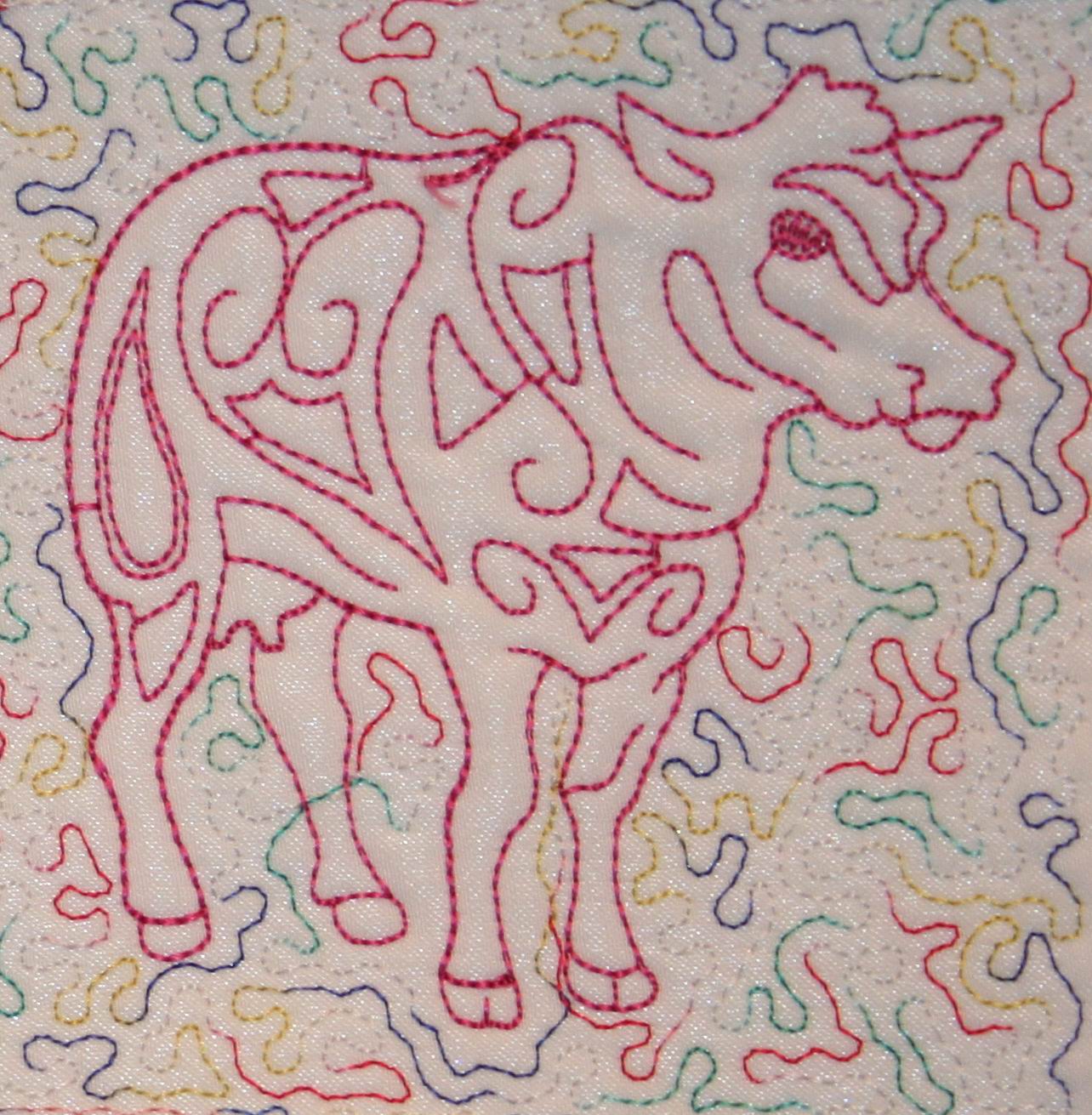 Farm Graffiti Trapunto - a-stitch-a-half