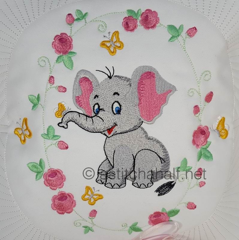 Eli and Ella Baby Elephant Pillow Quilt Combo - aStitch aHalf