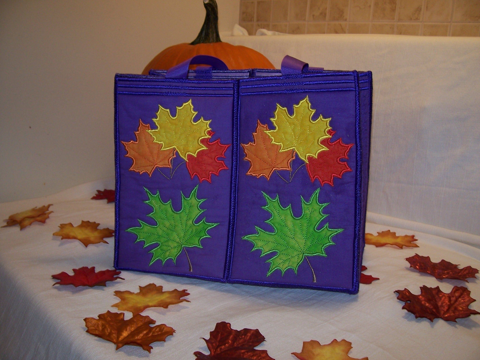 Maple Leaves Tote Bag - aStitch aHalf