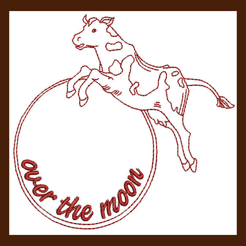 Cowcrazy 02 Redwork - a-stitch-a-half