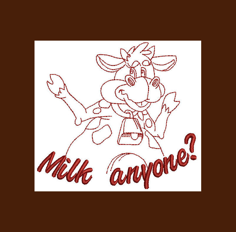 Cowcrazy 03 Redwork - a-stitch-a-half