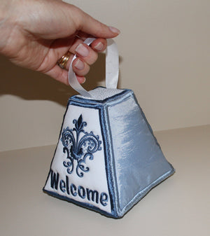 Paper Weight and Door Stopper Classic Welcome - aStitch aHalf