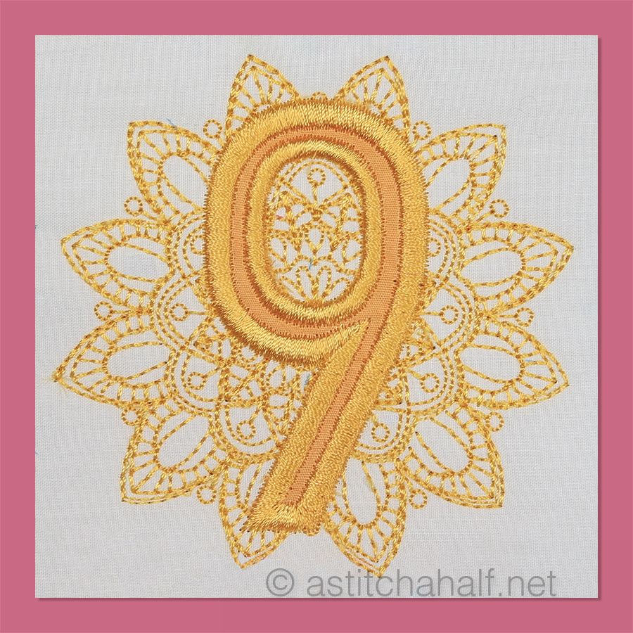 Monarch Mandala Monogram Number 9