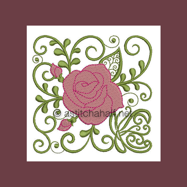 Carolina Rose - aStitch aHalf