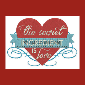 The secret ingredient is Love - aStitch aHalf
