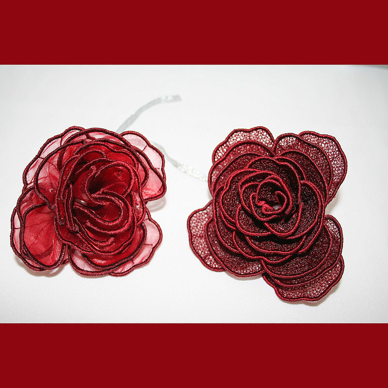 3D Silk Roses - aStitch aHalf