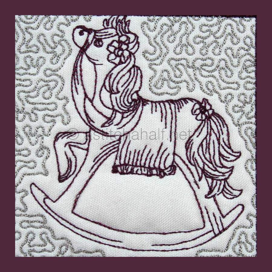 Rocking Horses Trapunto - a-stitch-a-half