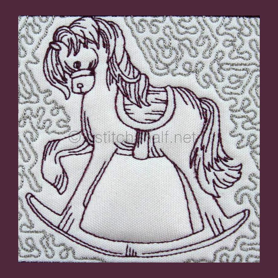 Rocking Horses Trapunto - a-stitch-a-half