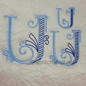 Stunning Swirls Monogram U - a-stitch-a-half