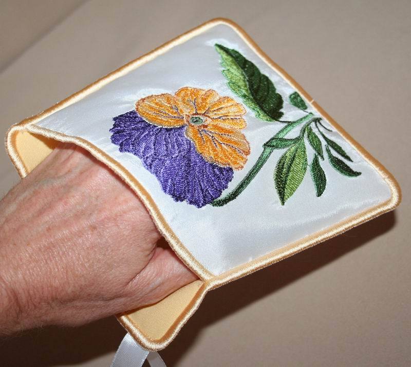 Pansy Pot Holders - a-stitch-a-half