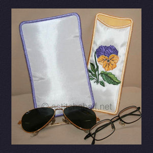 Pansy Eyeglass Cases - a-stitch-a-half