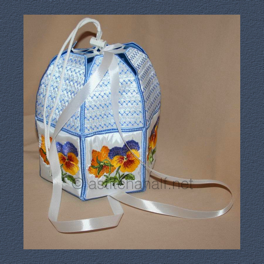 Pansy Back Pack - a-stitch-a-half