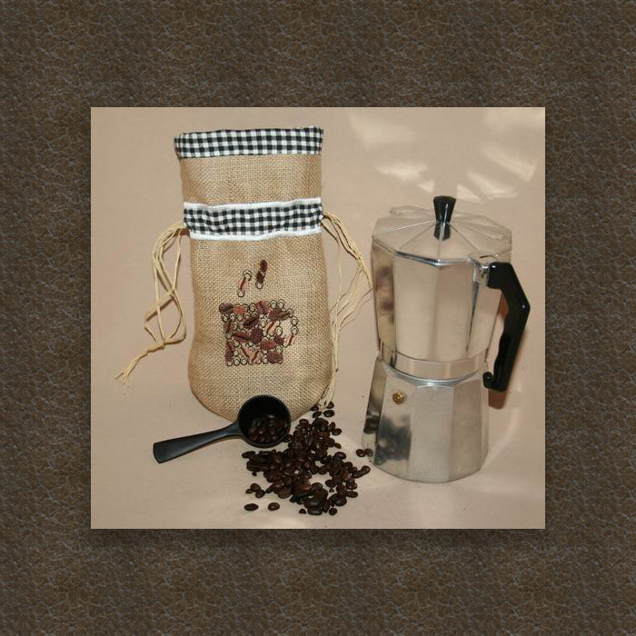 Drawstring Coffee Bag with coffee aroma