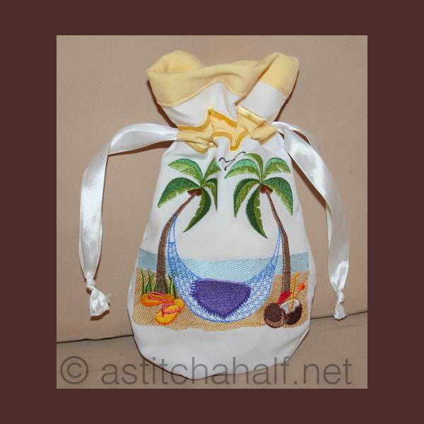 Beach Drawstring Bag - aStitch aHalf