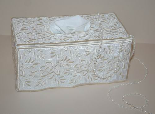 Whispering Roses Tissue Box Cover - a-stitch-a-half