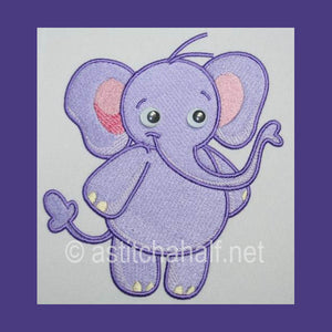 Baby Safari Elephant - aStitch aHalf