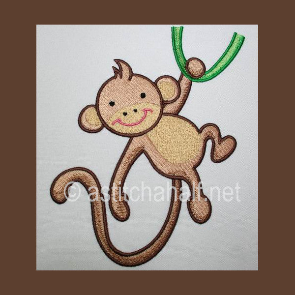 Baby Safari Monkey - aStitch aHalf