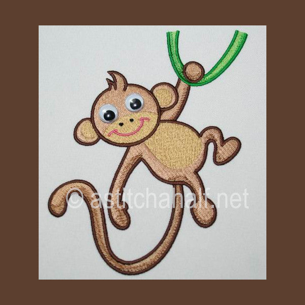 Baby Safari Monkey - aStitch aHalf