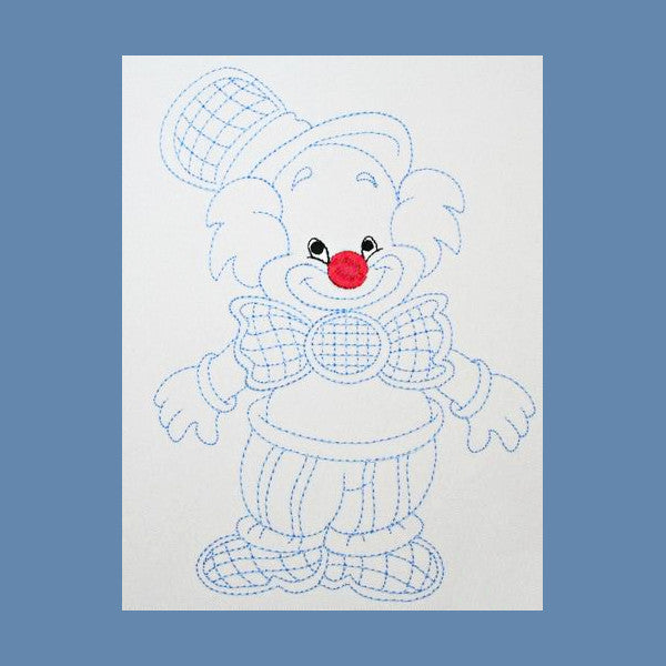 Choochoo the Clown - a-stitch-a-half