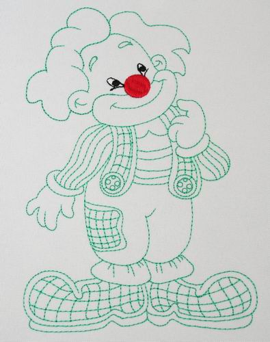 Chubby the Clown - a-stitch-a-half