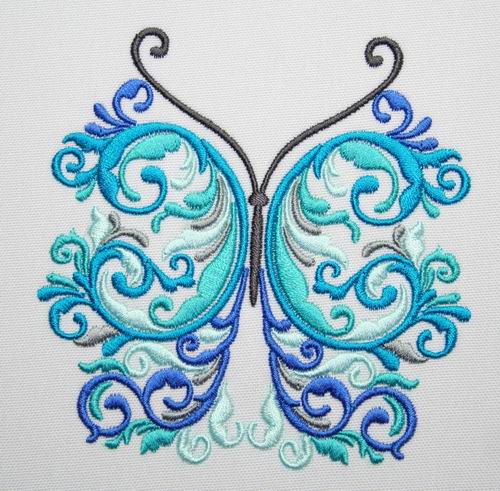 Wings of Versailles 09 Turquoise - a-stitch-a-half