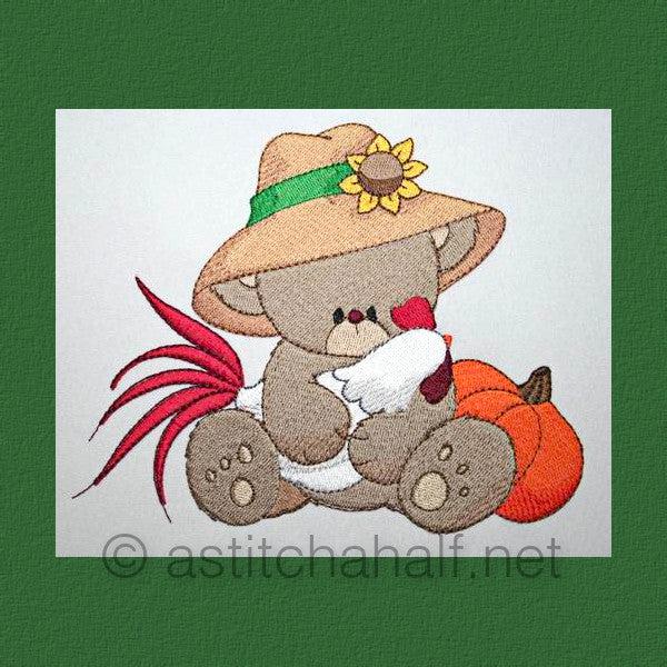 Daniela collecting Pumpkin for Supper