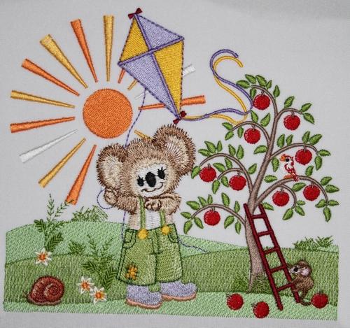 Apple Harvest Fuzzy Boy - aStitch aHalf