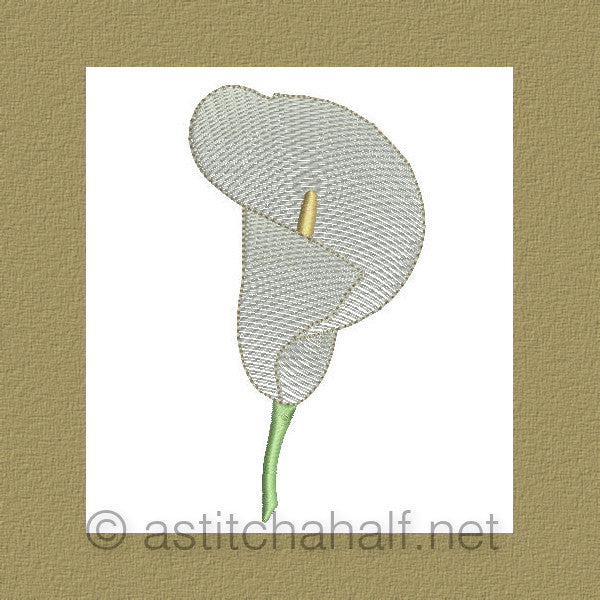 Calla Lily Flower Transparency - aStitch aHalf