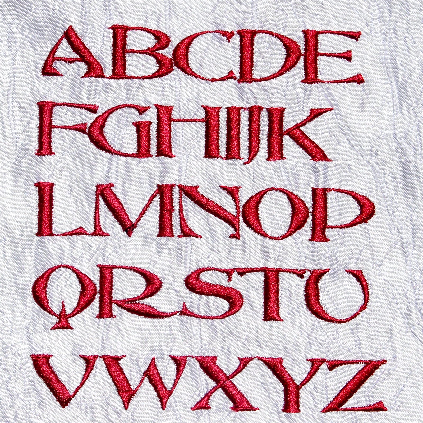 Font Abbess Capital Letters - aStitch aHalf