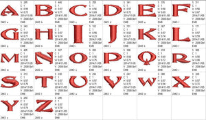 Font Abbess Capital Letters - aStitch aHalf