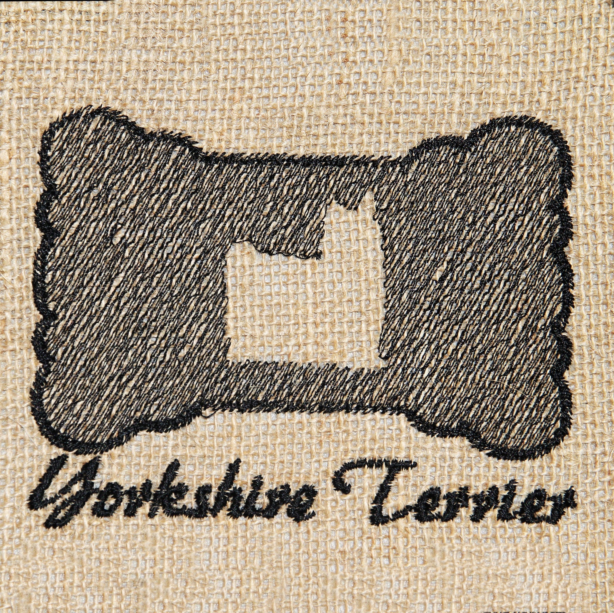 Yorkshire Terrier Dog Sillhouette - aStitch aHalf