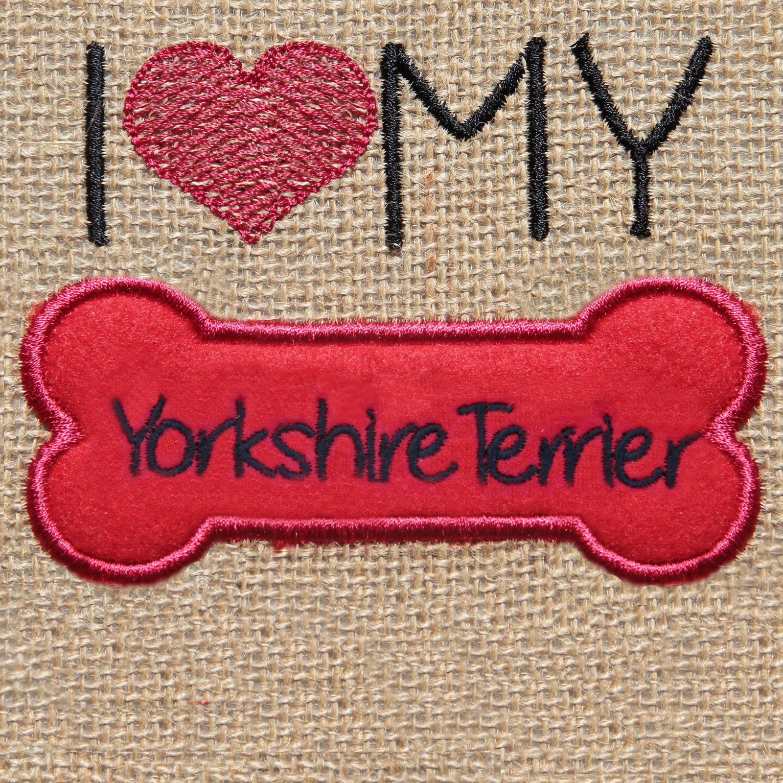 Yorkshire Terrier Dog Sillhouette - aStitch aHalf