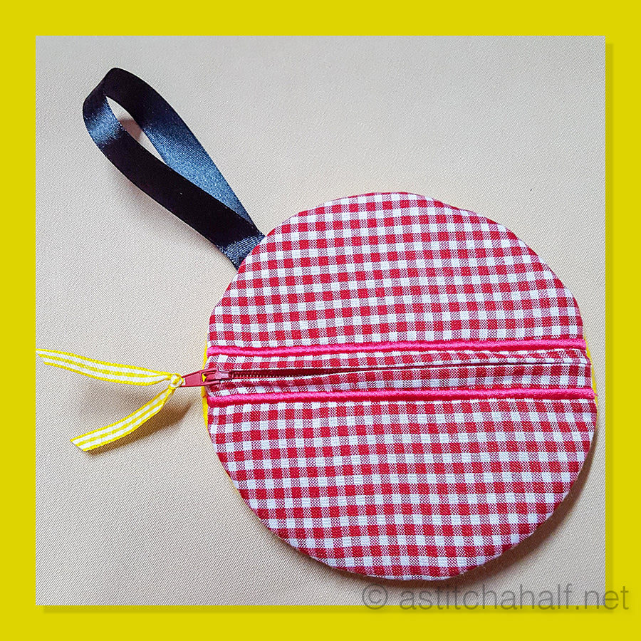 Emoji Looking Cool His Bag with in the hoop zipper