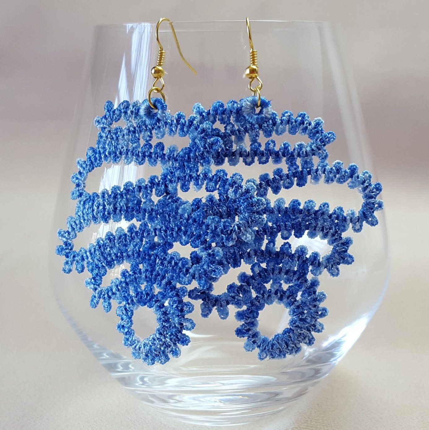 Freestanding Lace Curves Earrings - aStitch aHalf