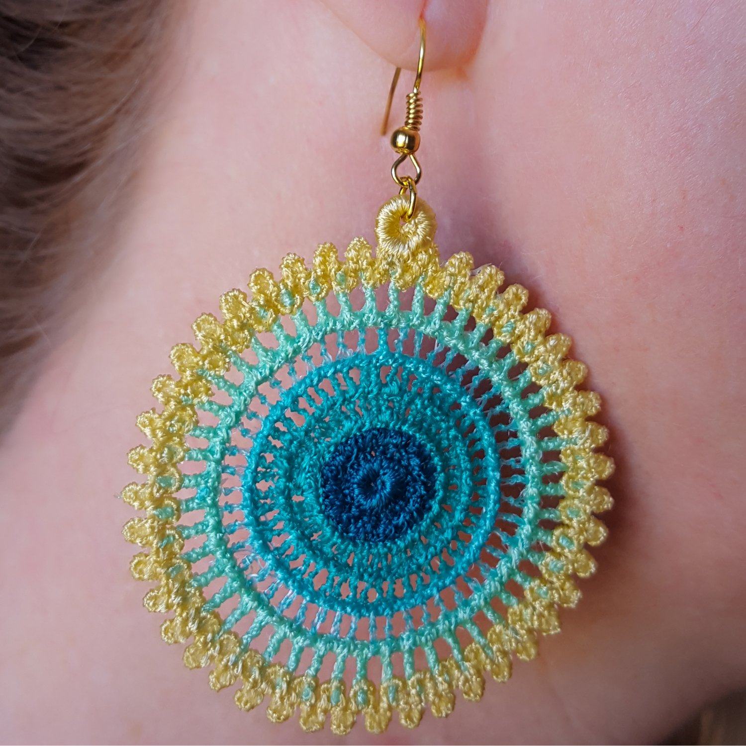Ombre Freestanding Lace Earrings - aStitch aHalf