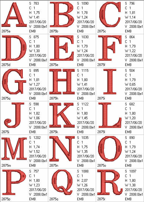 Centurion Capital Letters - a-stitch-a-half