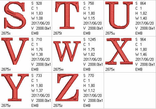 Centurion Capital Letters - a-stitch-a-half