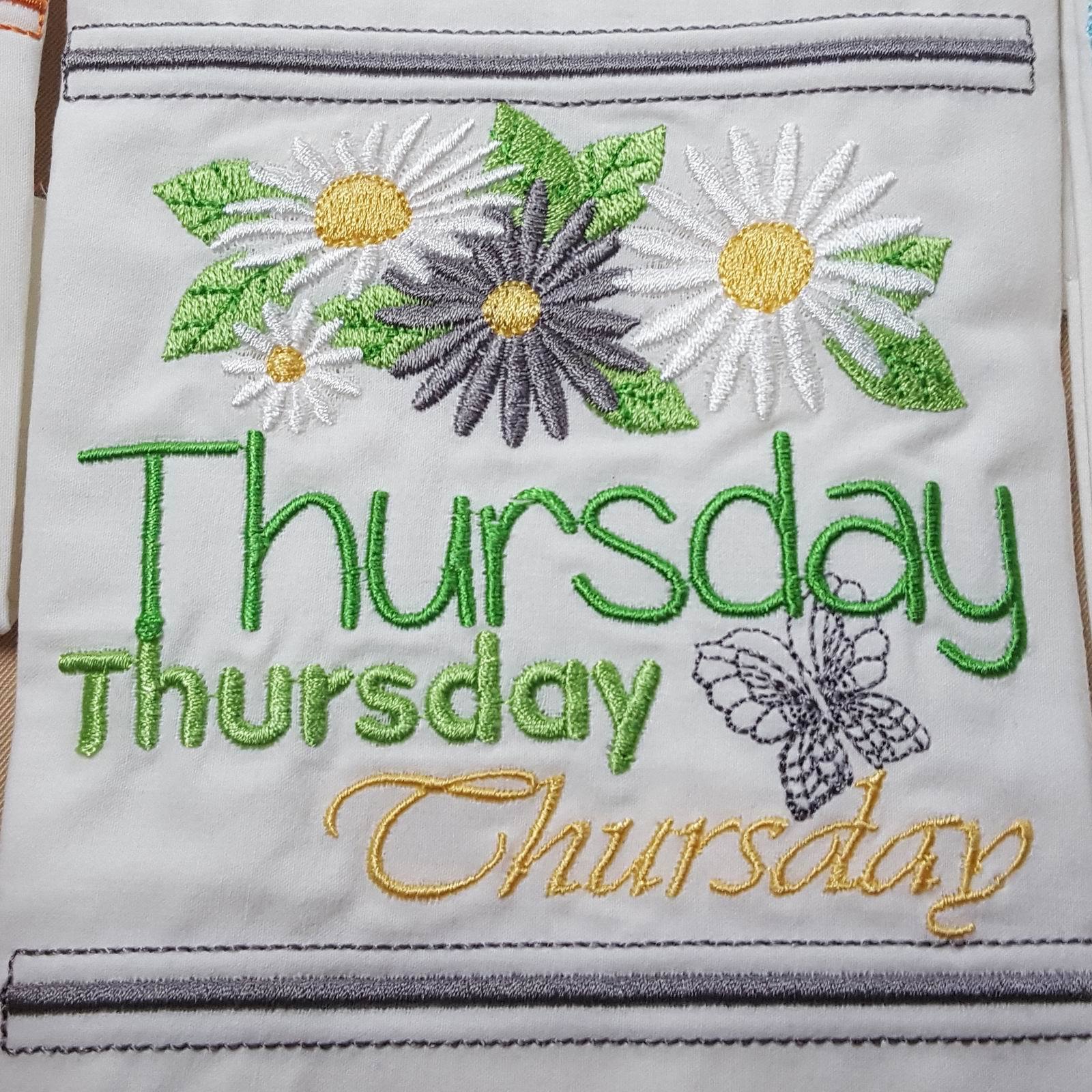 Gorgeous Gerbera Days of the Week Combo - aStitch aHalf