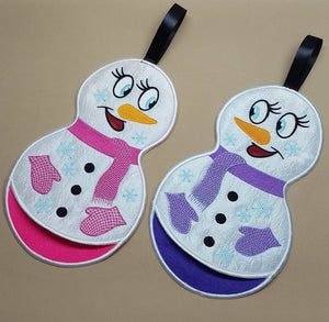 In the Hoop Snowman Oven Gloves and more - aStitch aHalf